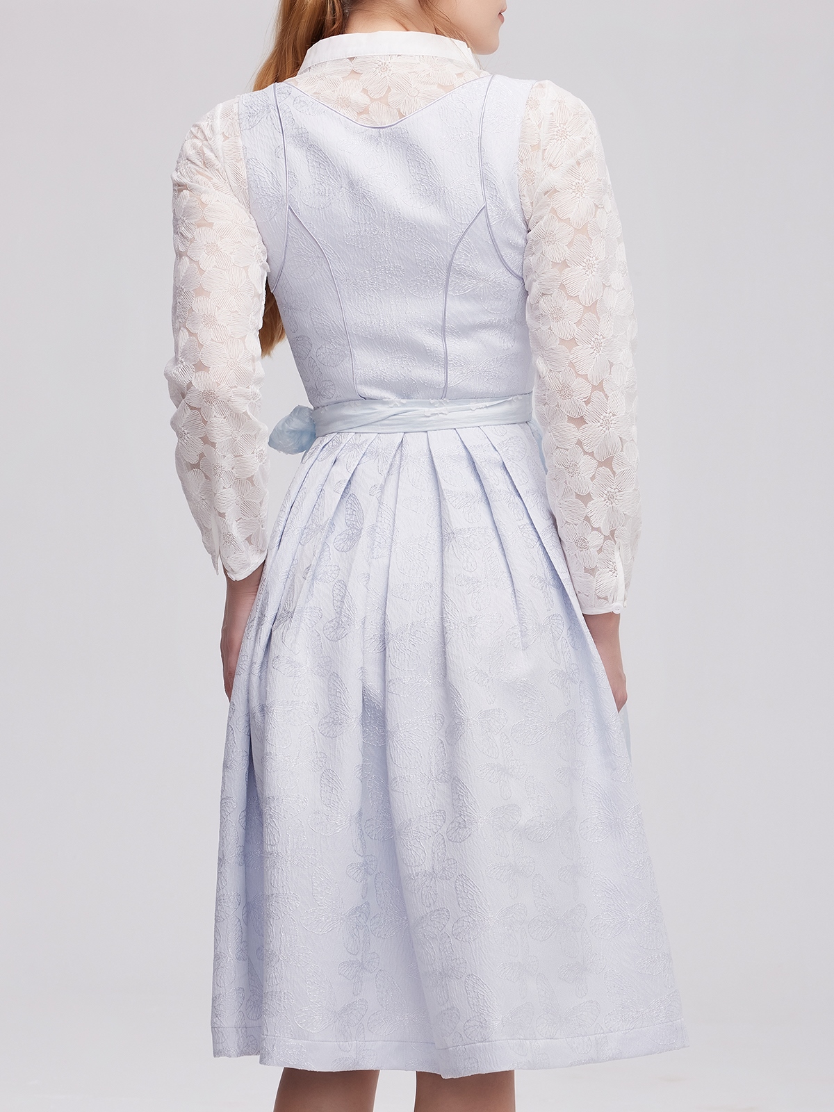 Elegantes blaues Dirndl mit Hakenverschluss