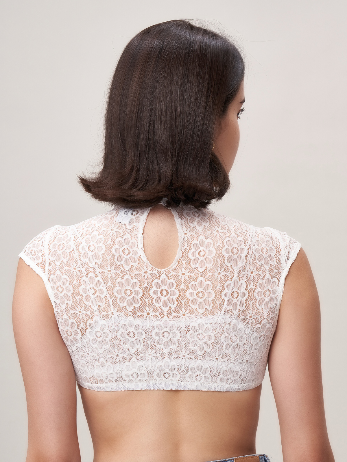 Lange Dirndlbluse in Weiß