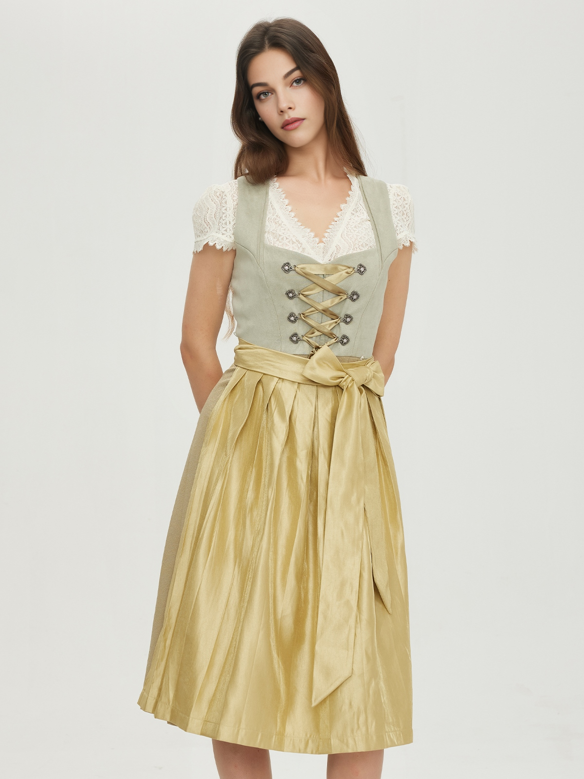 Ein modernes Dirndl in Grün – perfekt für festliche Anlässe