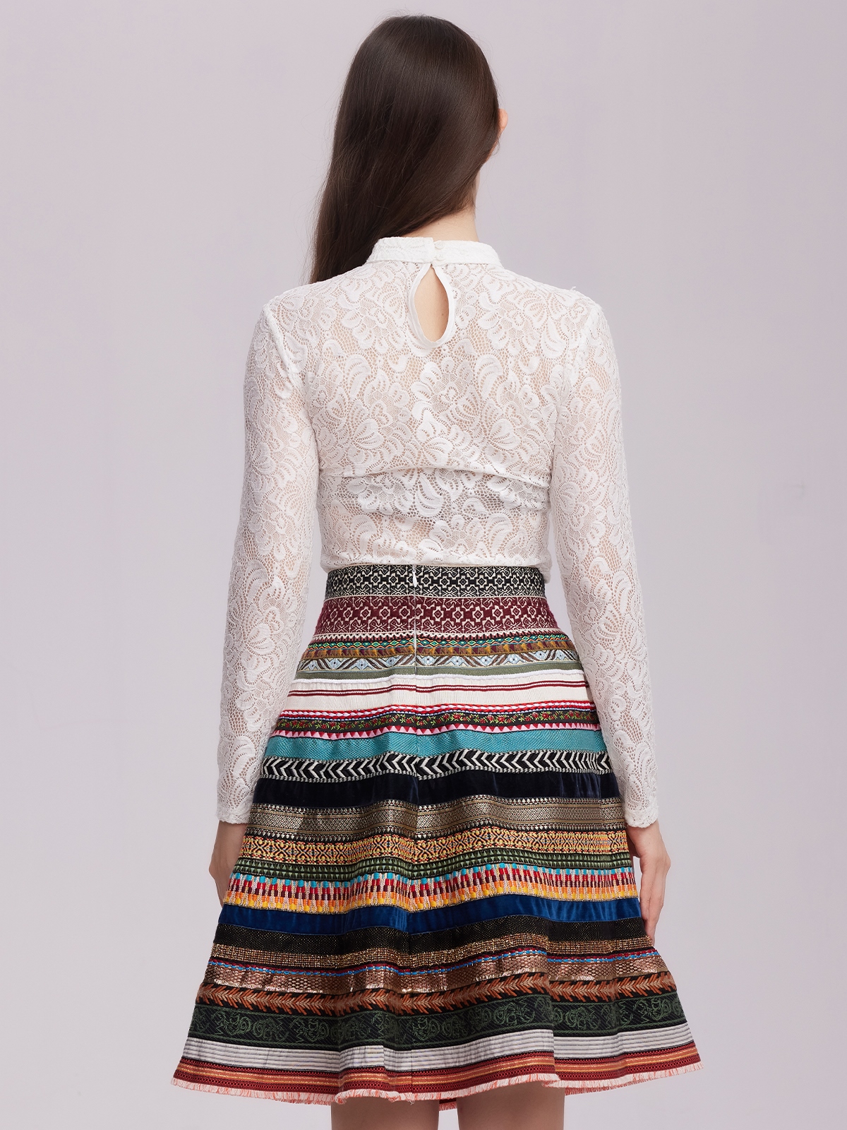 Dirndl mit Reißverschluss in Braun